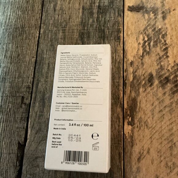 NEW Minimalist 2% Salicylic Acid Face Wash for Oily Skin with LHA & Zinc 100ml - Picture 3 of 7